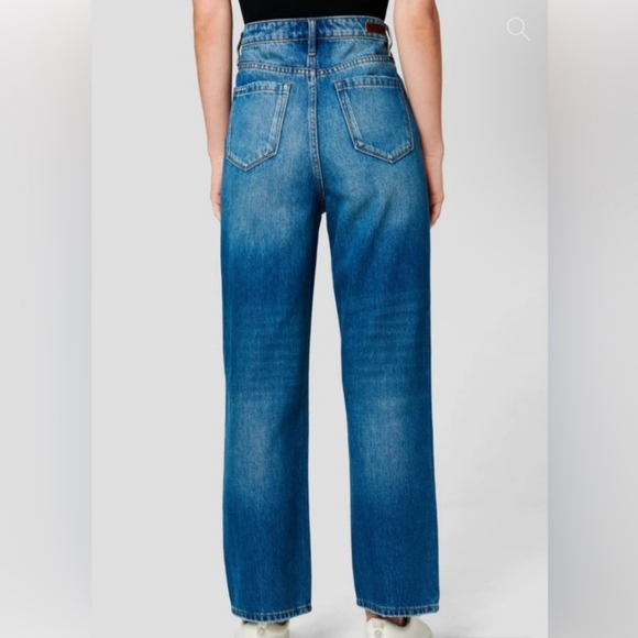 NWT BLANKNYC Baxter Ribcage Straight Leg Darkwash Denim Jean Sz 24 - Picture 2 of 10